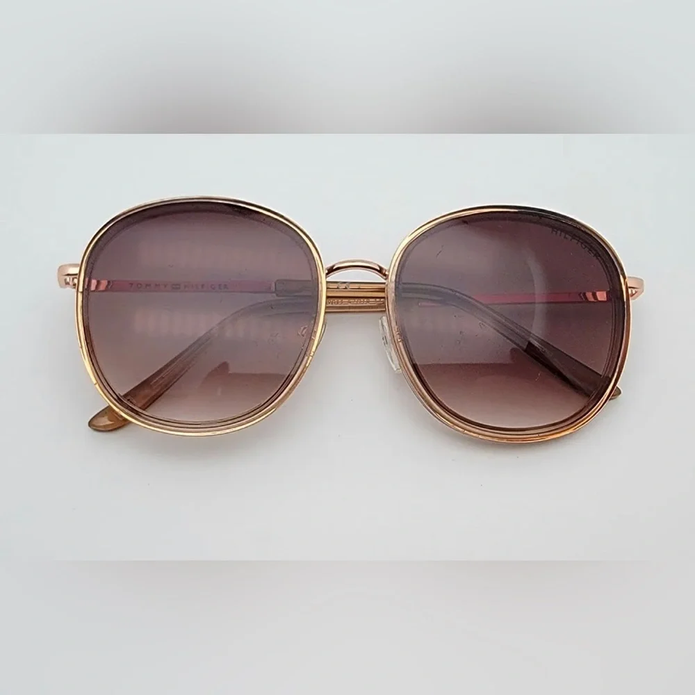 Tommy Hilfiger May‎ WM OL502 0063262011 Rose Gold Brown Gradient Lens Sunglasses